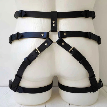 Bondage Thigh Harness Men  Sexy Garters Leather Sissy Body Suspenders Adjustable Gay Leg Harness Straps Exotic Accessorie