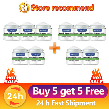 With Hydroxyapatite10%-Infused Winter Whitening Tooth Powder: Enamel Repair, Deep Cleaning & Long-Lasting Fresh Breath