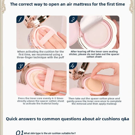 Flower Know Bunny Garden Long-lasting Moisturizing Air Cushion Cream Oil Control Concealer Light Brightening Skin