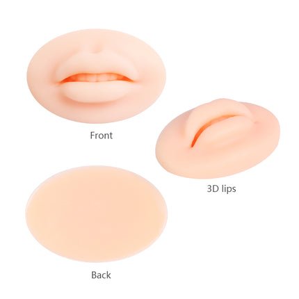 1pc Microblading Reusable 3D Silicone Lip Skin Practice European Solid For PMU Beginner Training Tattoo Permanent Makeup