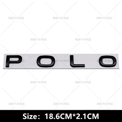 3D Metal Rear Trunk Sticker Car Styling Auto Body Side Fender Badge For Volkswagen VW Polo Letters Emblem Logo Decal Accessories