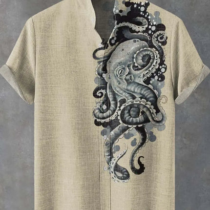 Men's Casual Fashion New Shirt Art 3D Animal Printing Pet Dog Pattern Shirt Casual Comfort Fashion Shirt