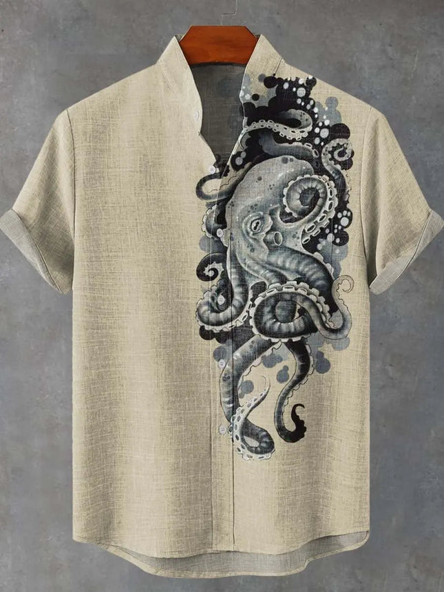 Men's Casual Fashion New Shirt Art 3D Animal Printing Pet Dog Pattern Shirt Casual Comfort Fashion Shirt