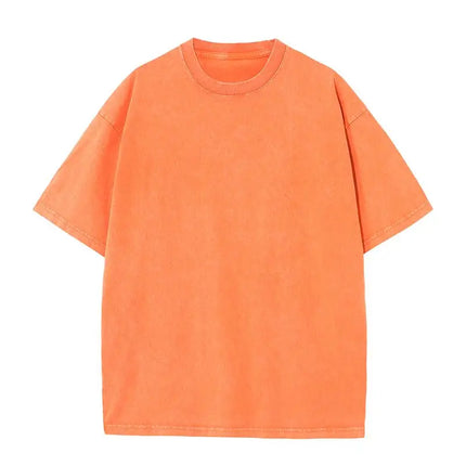 Summer pure cotton heavy-duty 270g American pure cotton short-sleeved retro hip-hop T-shirt men's casual vest oversized T-shirt