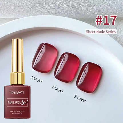 8 Colors Gel Nail Polish Kit 15ml Stained Glass Gel Polish Pink, Blue, Nude Color Nail Art Gel Polish for Uv Lamp Manicure Goods