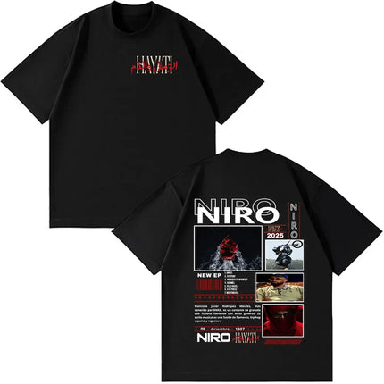 Men Women Unisex Niro OX7 Album T-shirt Cotton Hip Hop Pop Music Vintage Casual Streetwear Fashion Tshirt