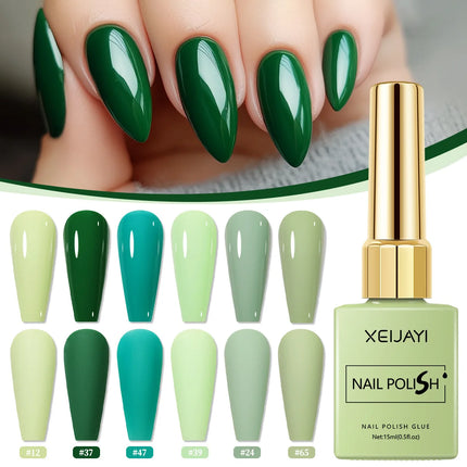 Gel Polish Nail Art Spring/Summer New Collection Avocado Green Nail Polish Manicure Products Uv Permanent Seedling Varnish