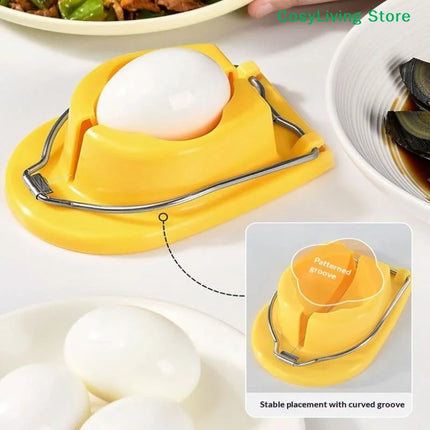 [CL]Handheld Boiled Egg Slicer Labor-saving Rust Resistant Songhua Eggs Divider Efficient Two Cutters Egg Cutter Home[CL]