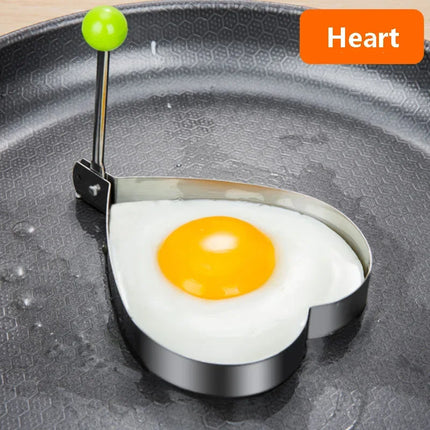Premium Stainless Steel Heart-Shaped Fried Egg Mold-Ideal Omelette Ring & Must-Have Kitchen Accessory Gadget kitchen accessories