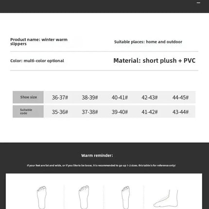 Autumn/winter Warm Cotton Slippers Women's Cartoon Peach Heart Design Floor Anti-slip Home Slippers For New Mothers