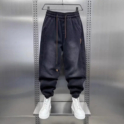 Men's Harem Jeans Japanese Harajuku Luxury Brand Baggy Hip Hop Streetwear Black Korean Street Trousers y2k fashion Denim Pants