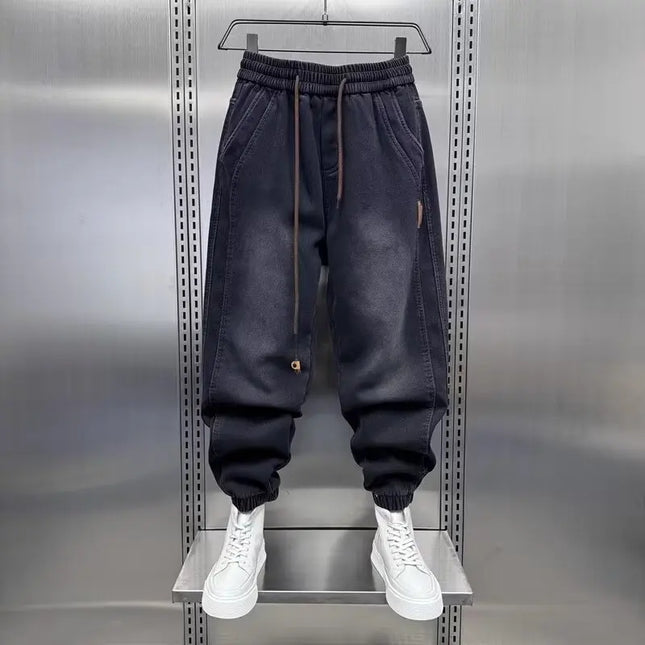 Men's Harem Jeans Japanese Harajuku Luxury Brand Baggy Hip Hop Streetwear Black Korean Street Trousers y2k fashion Denim Pants