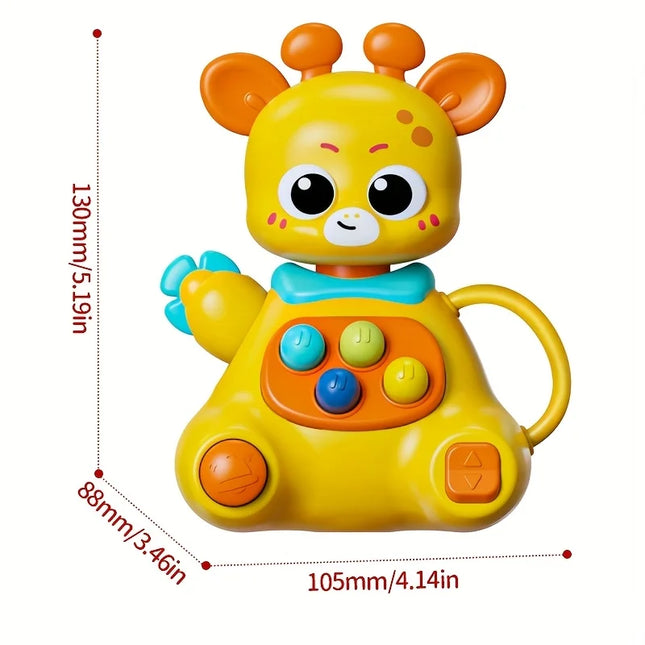 Interactive Giraffe Toy with Suction Cup, 360° Rotation ，ABS - Motor Skills Development Toy  (Christmas/Halloween Gift)