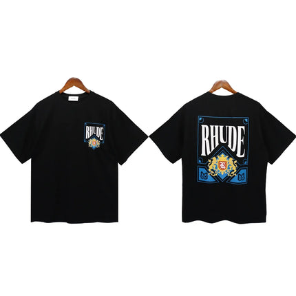 Short Sleeved New Arrival Mens Clothes Tee Shirt Homme Graphic T-Shirts Tshirt for Men Ropa Hombre Skateboard Rhude Camisetas