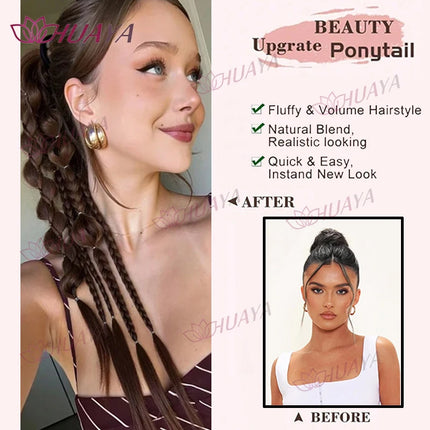 24 Inch Synthetic Fiber Handmade Mixed-Color Lantern Bubble Twist Braids – Daily & Vacation Style Hair Extensions, Suitable for