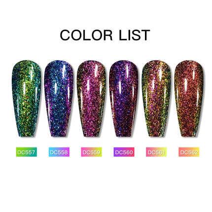 Chameleon Flake Nail Gel Polish Sparkling Glitter Laser Semi Permanent Nails Art Soak Off UV Gel Varnish Nail Supplies Manicure