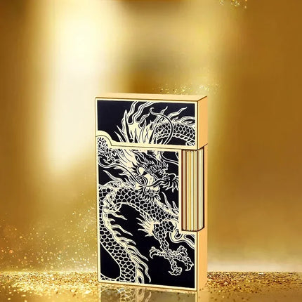 Steel Tone Grinding Wheel Open Flame Gas Lighter Side Slide Oblique Fire Metal Torch Lighter Cigarette Gift Men Gadget Birthday