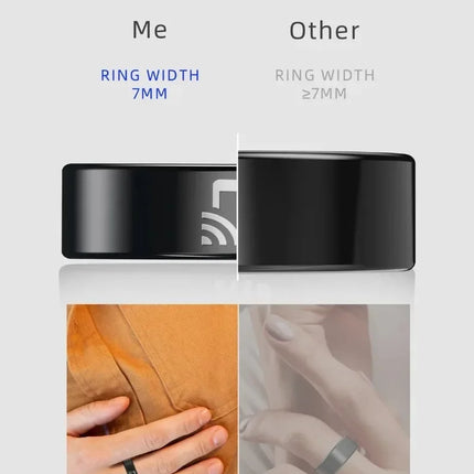 R20 NFC Access Control Smart Ring Ceramic Sheel 7mm Ultra Thin Ring Fitness Tracker IP68 Waterproof Health Monitor Finger Ring