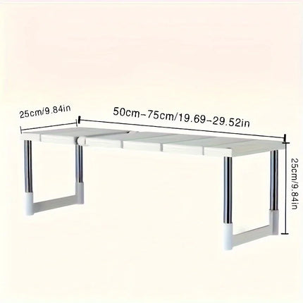 Adjustable Under-Sink Storage Rack - Stainless Steel Multi-Layer Space-Saving Storage Rack, Suitable for Kitchen and Bathroom Cabinets, Durable Wood-Free Design, Easy to Install, Multifunctional Under-Sink Shelf, Ideal Placem
