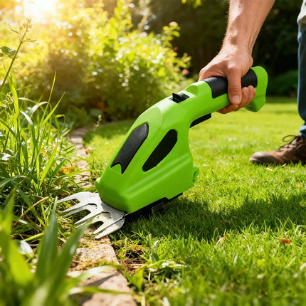 2 In 1 Cordless Electric Hedge Trimmer Rechargeable Handheld Household Lawn Shrub Weeding Pruning Mower Garden Tools
