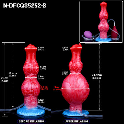 SXXY Large Ejaculation Dildo with Two Knot Inflatable Anal Plug  Squirting Penis Vaginal Masturbation Adult Sex Toys Unisex