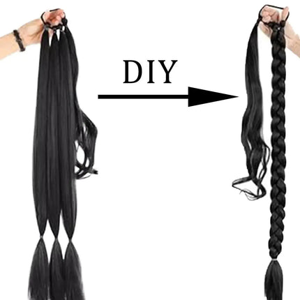 30Inch Synthetic Long Braided Ponytail Hair Extension DIY Hairpiece  Ponytail for Women Suitable for Daily Use