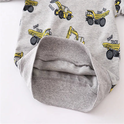 Jumping Meters 2-7T Fashion Boys Sweatshirts Autumn Cars Print Long Sleeve Toddler Kids Costume  Spring Hooded Shirts
