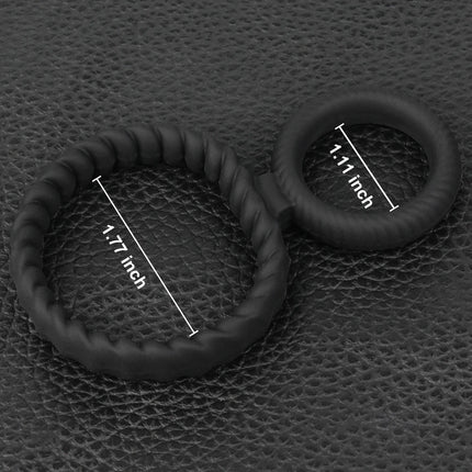 2 Types Silicone Cock Ring Scrotal Stretcher Delay Ejaculation Penis Ring Enlargement Male Chastity Device Sex Toys for Men
