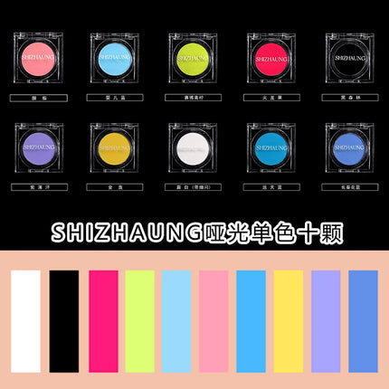 Chameleon Eyeshadow Powder Monochrome Matte Shimmer Metallic Glitter Gothic High Gloss High Colors Fine Flash lasting Eye Makeup