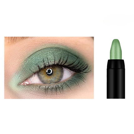 16 Colors Pearlescent Eyeshadow Sticks High Pigmented Eyeshadow Pencil Glitter Waterproof Long-Lasting Eye Makeup Non-Smudged