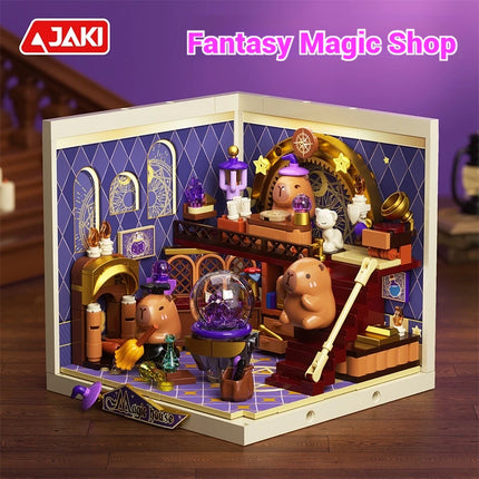JAKI Super Town Building Blocks Toys Street Scene General Store Model Assembly Toy Desktop Ornament Children's Birthday Gift