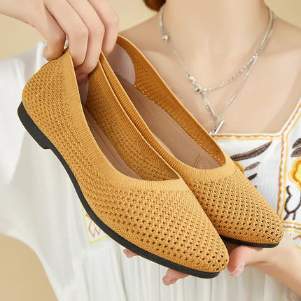 2025 Spring Breathable Mesh Flats Shoes for Women Comfortable Slip on Casual Shoes Woman Lightweight Soft Bottom Loafers