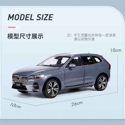 1/18 XC60 2022 SUV Diecast Alloy Car Model Toys Hobby kids gifts White/Silver/Gray Gift Collection Ornaments Display