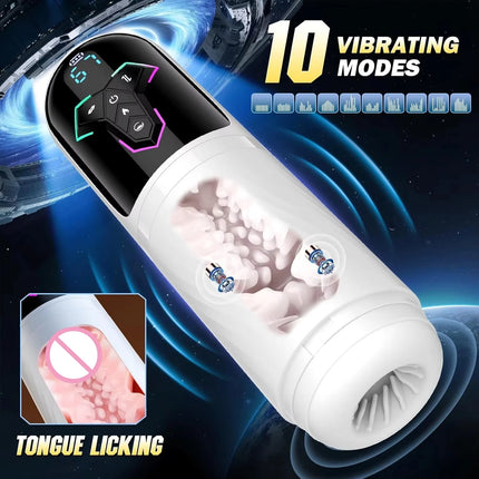 KUSHOR Heating Automatic Male Masturbator AI & APP Control Blowiob Machine Pocket Pussy Penis Pump LCD Display Sex Toys for Men