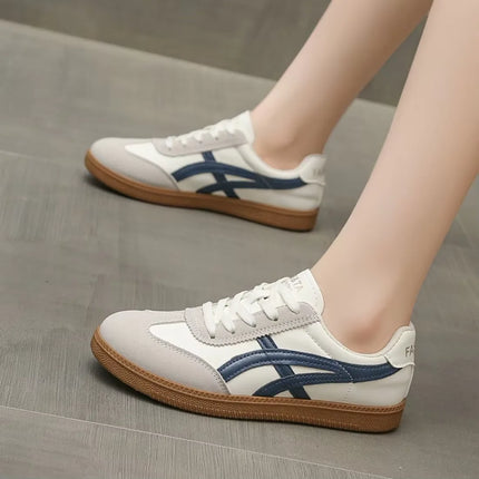 Lightweight Comfortable Sneakers for Women Fashion Striped Lace Up Sports Shoes Woman Casual Breathable Sneakers Plus Size