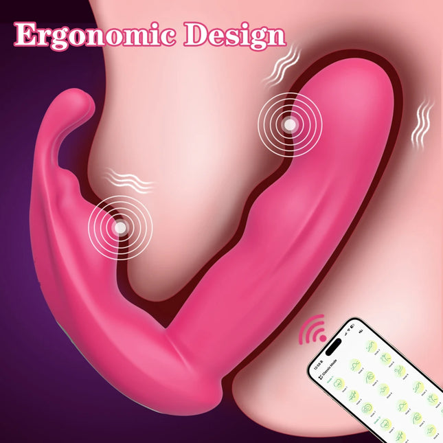 Bluetooth App Control Vagina Vibrator Clitoris Stimulator Dildo Vibrator Sex Toy Wearable Panties Vibrator Adult Sex Toys Women