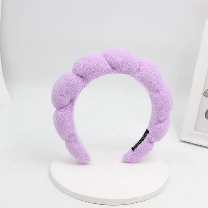 Women Girls Sponge Co Spa Makeup Bubble Terry Cloth Headband Puffy Retro Hair Bands Soft Hairband Headwear