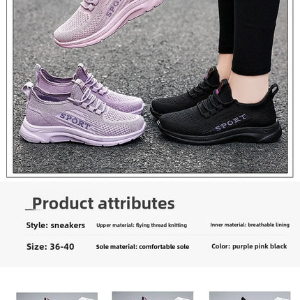 Sneakers 2025 New Fashion Wedge Platform Plus Size Casual Sports Shoes Women Lace-up Mesh Breathable Women's Vulcanized Shoes