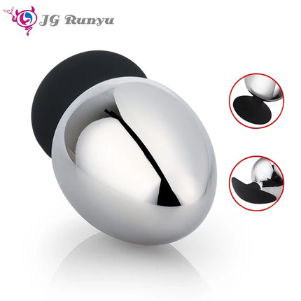 Runyu Metal Anal Plug Sexy Adult Butt Plug Penetration Anal Toy Plug Anul Huge Dildo Fetish But Pluk Erotic Products SM Sex Toys
