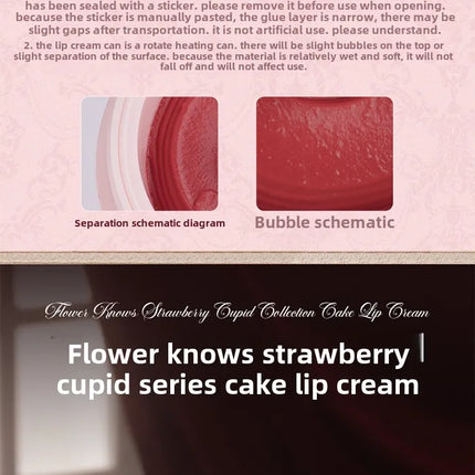 Flower Knows Strawberry Cupid Cake Lip Mud Mist Matte Velvet Lip Cream Lip Makeup 5ml