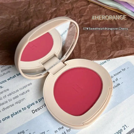 Hot HERORANGE Monochromatic Blush Makeup Palette Long Lasting Natural Cheek Tint Waterproof Blush Cosmetic