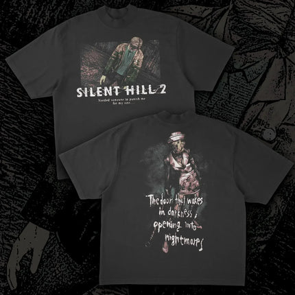 Classic Game T-shirt Silent Hill TEE Women Short Sleeves Street Casual Cotton Gift for Fans Short Sleeves Hip Hop Oversized Tops