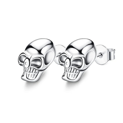 Design Stainless Steel Skull Drop Earrings For Women Men Fashion Gothic Street Hip Hop Ear Jewelry Pendant Cool Stud Earrings