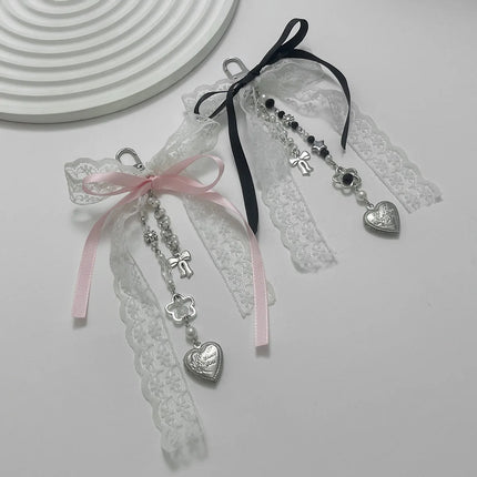 Y2K Phone Charm Bow Heart Star Keychain Pendant Kawaii Key Chain Bag Phone Chain Cute Accessory For Girls Women Jewelry