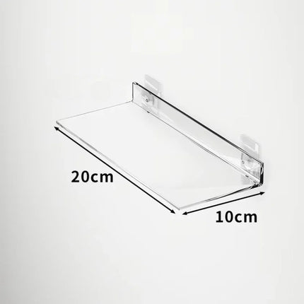 Wall Mounted Acrylic Storage Rack No Punching Floating Shelf Clear Thick Display Stick Bathroom Kitchen Bathroom Organizer