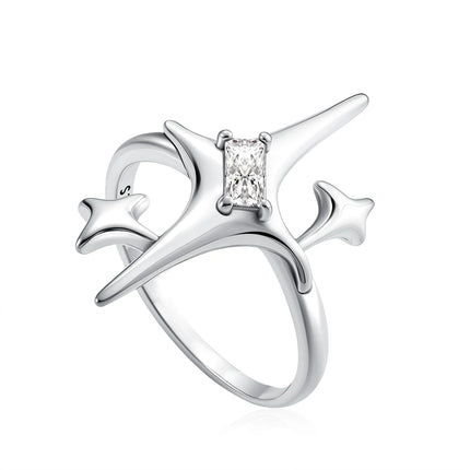Hot Selling New 925 Silver,Heart-shaped,Snake Shaped,Snowflake Ring suitable for European Women' Holiday Gifts,Exquisite Jewelry