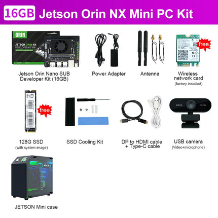 Jetson Orin NX Developer Kit Super Version with 117/157TOPS Computing Power For Embedded Edge Systems 8GB/16GB RAM Deep Learning