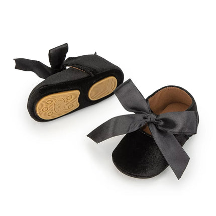Infant Girl Princess Cute Bow Fringe Shoes Toddler Soft Rubber Sole Anti-Slip Footwear Crib First Walk Shoes 0-18 Months
