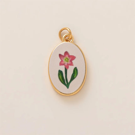 Simple and versatile color blocking butterfly love flower DIY pendant accessories gold-plated color preservation
