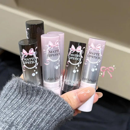 Moisturizing Velvet Matte Lipstick Mousse Long-lasting Waterproof Lightweight Natural Warm Brown Toned Lip Tint Makeup